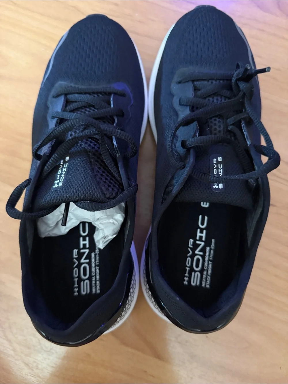 Under Armour Men's Black and White Athletic Sneakers